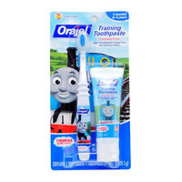 Orajel 欧乐 托马斯无氟可吞咽牙膏+牙刷套装*2套