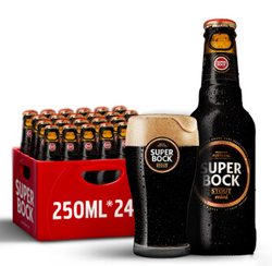超级波克（SuperBock）黑啤 250ml*24瓶 小瓶 整箱啤酒 葡萄牙原瓶进口 *2件