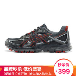 ASICS亚瑟士跑鞋17秋冬男跑步鞋透气运动鞋GEL-SCRAM 3 T6K2N-9090 深灰色/黑色/红色 42.5