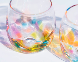 副岛硝子工业 肥前Vidro  纯手工制作虹色水滴形玻璃杯 (300ml)