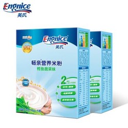 英氏（Engnice）畅亲营养米粉（鳕鱼蔬菜味）225g*2盒 *10件+凑单品