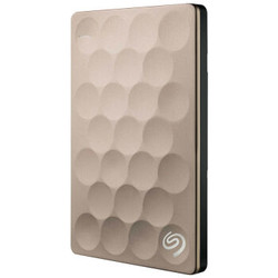 希捷（Seagate）Ultra slim 睿致1TB 原厂数据恢复服务 超薄9.6mm USB3.0 2.5英寸 移动硬盘 土豪金（STEH1000301）