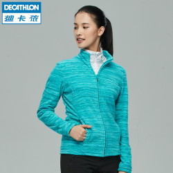 迪卡侬 户外抓绒衣男女 摇粒绒上衣外套开衫冲