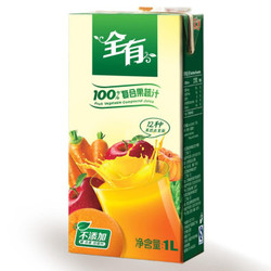 汇源 100%全有复合果蔬汁 1L/盒 *10件