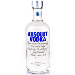 绝对伏特加（Absolut Vodka）洋酒 原味伏特加酒 350ml *3件