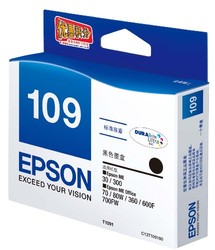 Epson 爱普生 T1091(黑色) 墨盒 (适用于:Epson ME 30/300 Epson ME Office 70/80W/360/600F)