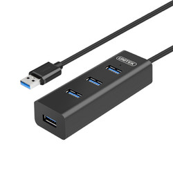 优越者usb分线器3.0集线器一拖四高速笔记本 usb3.0扩展多接口HUB