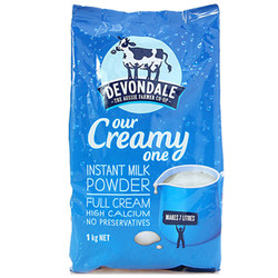 德运Devondale 全脂高钙成人奶粉 1KG 澳大利亚进口