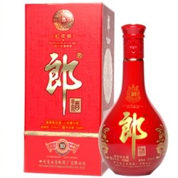 红花郎酒 十年陈酿53度 酱香型白酒 558ml  *3件