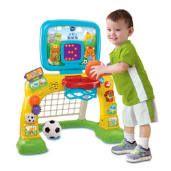 伟易达Vtech 二合一篮球架 儿童足球门架宝宝室内运动可拆装玩具