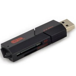 川宇USB3.0 TF/SD卡二合一高速读卡器 黑金钢C307 3件37.62元 *3件