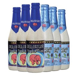 比利时进口啤酒 Delirium 粉象（深粉*3/浅粉*3）啤酒 精酿啤酒 组合装 330ml*6瓶