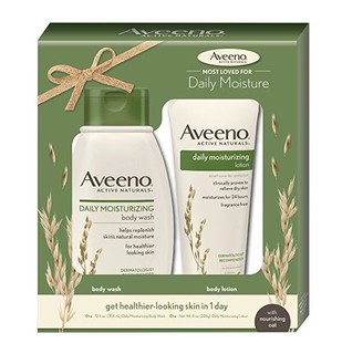  Aveeno 每日保湿礼盒装（沐浴乳354ml+乳液226g）