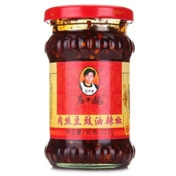 老干妈 肉丝豆豉油辣椒酱210g火锅底料调料调味品 *2件
