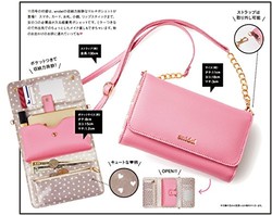 火热预定中！日本时尚杂志 Sweet 11月刊附录赠送 snidel 粉色小挎包 日元890（约56元）