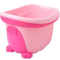 嘟迪 DuDi 婴儿浴盆浴桶洗澡桶沐浴大桶宝宝沐浴桶可坐 立式保温浴桶 粉红色