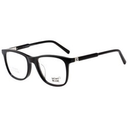 Montblanc 万宝龙 男款黑色镜框黑色镜腿 光学眼镜架眼镜框 MB 637F 001 52mm