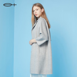 一嘉e+原创设计师品牌春秋冬双面呢中长款A型女士羊毛大衣外套