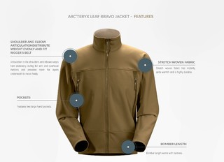 ARC'TERYX 始祖鸟 LEAF 执法部队 BRAVO 男款软壳夹克