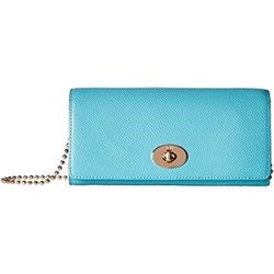 COACH 蔻驰 Crossgrain Leather Slim Chain Envelope 女士斜挎包