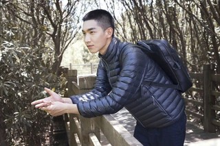 MI 小米 男士一体织轻薄羽绒服