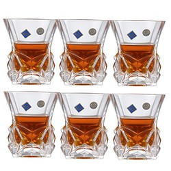 Crystalite Bohemia 波希米亚金字塔威士忌酒杯6只装 93K82/280 水晶玻璃透明(供应商直送)
