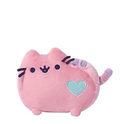 GUND Pusheen 粉色爱心款小懒猫毛绒玩具-长6英寸(15cm)（亚马逊进口直采，美国品牌）