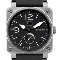 BELL & ROSS 柏莱士 Grande系列 BR0390-BL-ST 男士机械腕表