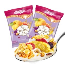 家乐氏 Kellogg’s 水果麦片 谷兰诺拉 黄桃什锦 即食谷物早餐 490g（35g*14小袋） *2件