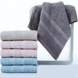 SANLI ]三利 纯棉素色良品缎档毛巾超值6条装 33×70cm 