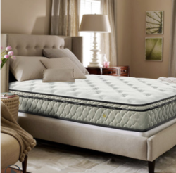 雅兰床垫小白致青春乳胶床垫1.8m床软硬两用独立弹簧床垫席梦思厚