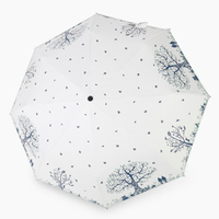 Yandex 防紫外线三折伞 白色幸福树