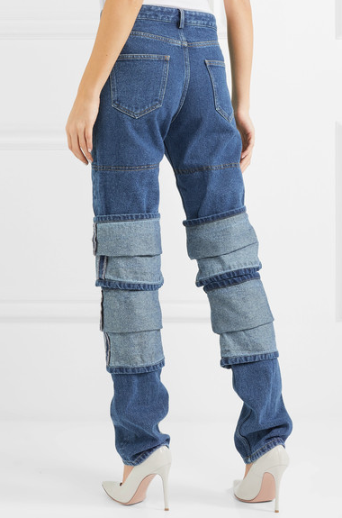 Y/PROJECT 分层式高腰直筒牛仔裤