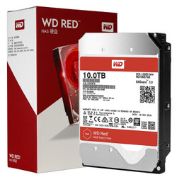 西部数据(WD)红盘 10TB SATA6Gb/s 256M 网络存储(NAS)硬盘(WD100EFAX)