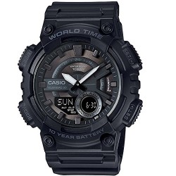 CASIO 卡西欧 AEQ-110W 防水防震运动双显男表