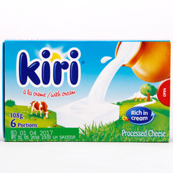 KIRI 凯瑞 奶油奶酪 原味 108g （6粒装 涂抹型 再制干酪） *3件