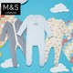 双11预售：M&S 马莎 童装 纯棉包脚连体衣 3件
