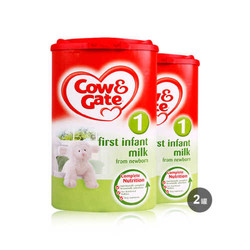 英国Cow&Gate牛栏婴儿奶粉一段 900g*2罐 *2件
