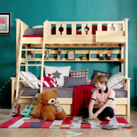 亚马逊镇店之宝，多喜爱AOK 儿童实木高低床，芬兰松，1200mm*2000mm，2999元