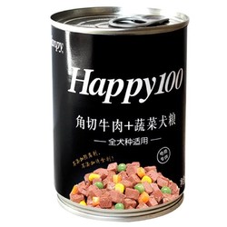 Wanpy 顽皮 Happy100系列 牛肉+蔬菜配方 狗罐头 375g*24罐