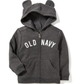 OLD NAVY 男婴儿 熊耳造型连帽袖卫衣