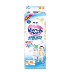 花王(MERRIES)妙而舒瞬爽纸尿裤/尿不湿 加大号XL44片 (12kg-17kg)(国产) *2件