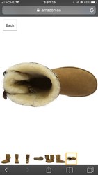 Amazon.ca 现有 UGG Bailey Bow II 蝴蝶结款雪地靴 - 5B码栗色 小码福利，现价ca147.87(原价ca266.5)。