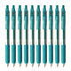  斑马牌（ZEBRA）JJ15-BG 按动中性笔 签字笔 0.5mm 蓝绿色 10支装。多色可选。　