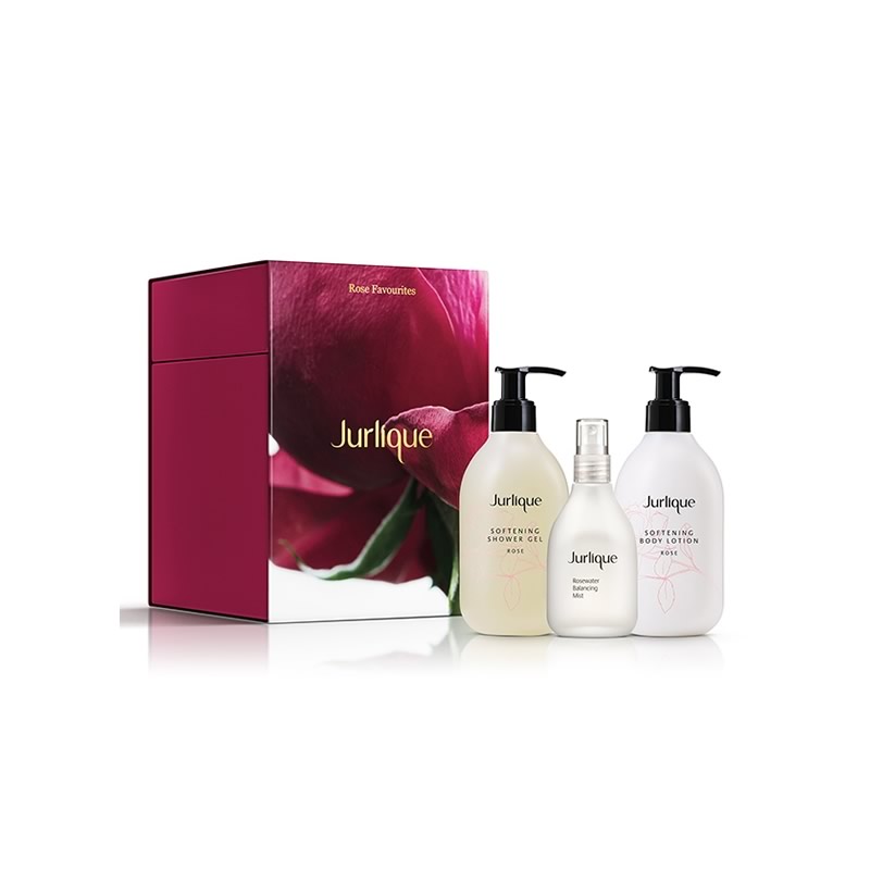 Jurlique 茱莉蔻 沐浴产品(玫瑰衡肤花卉水100ml+柔肤玫瑰300ml+柔肤玫瑰身体滋润肤露300ml)