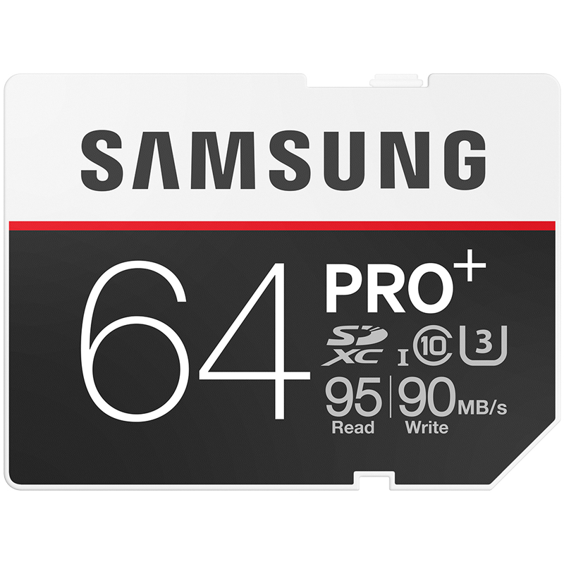 SAMSUNG 三星 SD PRO+系列 SD存储卡 64GB (USH-1、U3)