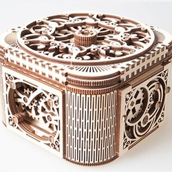 UGEARS 木质机械传动模型 珍宝首饰盒