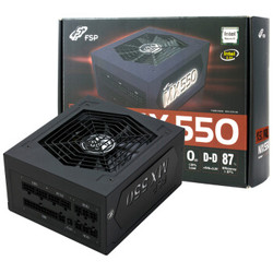 全汉（FSP）额定550W 炫魔MX550电源（全模组/效率达87%以上/LED呼吸灯/24PIN硅胶线）