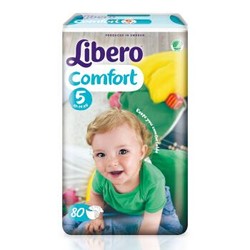 Libero 丽贝乐 婴儿纸尿裤 L80片*5+Libero 丽贝乐 婴儿纸尿裤 XL72片