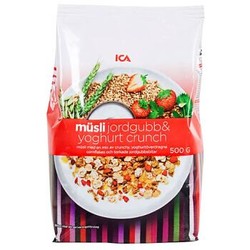 瑞典进口 ICA 草莓酸奶麦片500g *5件